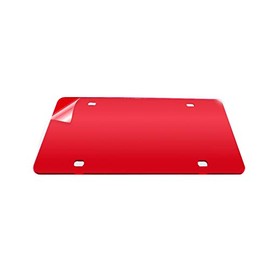 Blank License Plate Laser Cut Light Red Mirror Custom Vanity Plates with 4 Holes 12" x 6" Acrylic for DIY Craft Projects and Customizing Cars Trucks and SUVs by Marketing Holders
