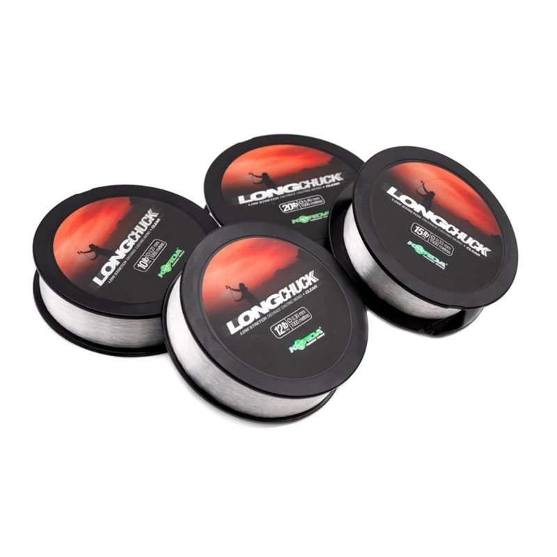 Korda LongChuck Low Stretch Distance Casting Mono Clear 1000m Spools: