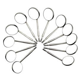 Dental Mirrors Tops Cone Socket Front Surface Rhodium Set of 12 ARTMAN Brand