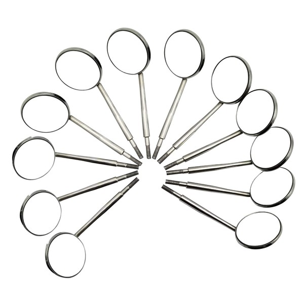 Dental Mirrors Tops Cone Socket Front Surface Rhodium Set of