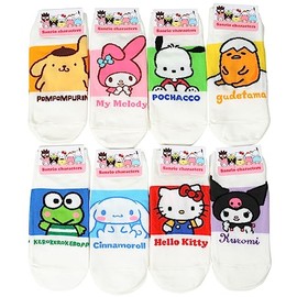 CUSTOMONACO Womens Sanrio Characters Cartoon Novelty Socks (N-Mascot 8 Paris)