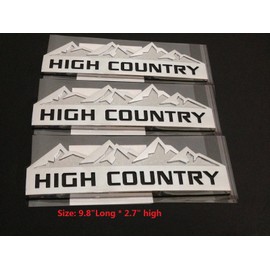 Yoaoo 3x Genuine Chrome High Country Emblem Badges Door Tailgate 3D Nameplate for Silverado 1500 2500Hd Sierra 3500Hd OEM