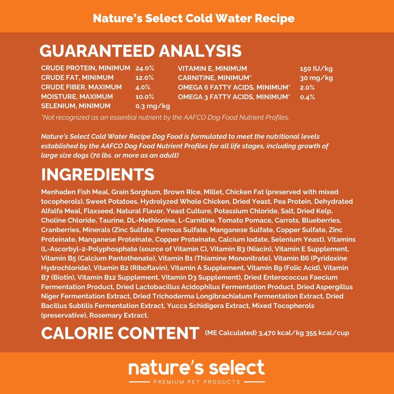 Nature's Select Cold Water Recipe - Fish, Dry Dog Food