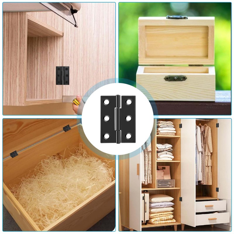 Pack of 10 Hinge, Foldable, 44 mm x 31 mm,