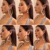 Denim Large Hoop Earrings Cool Jeans Punk Earrings Dennim Geometric