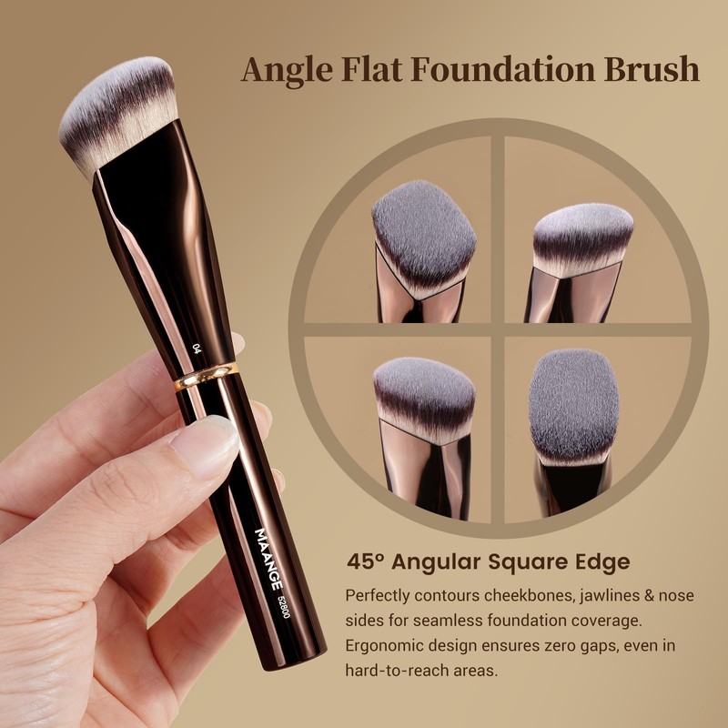 MAANGE Makeup Brushes 16Pcs Professional Foundation Powder Blush Contour Eyeshadows