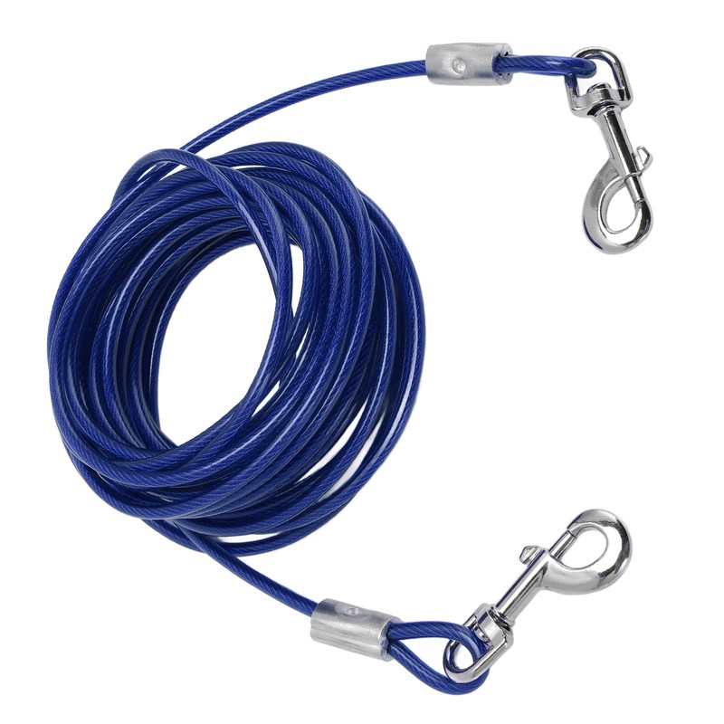 Dog Tie Out Cable Steel Wire Double Head Bite Resistant