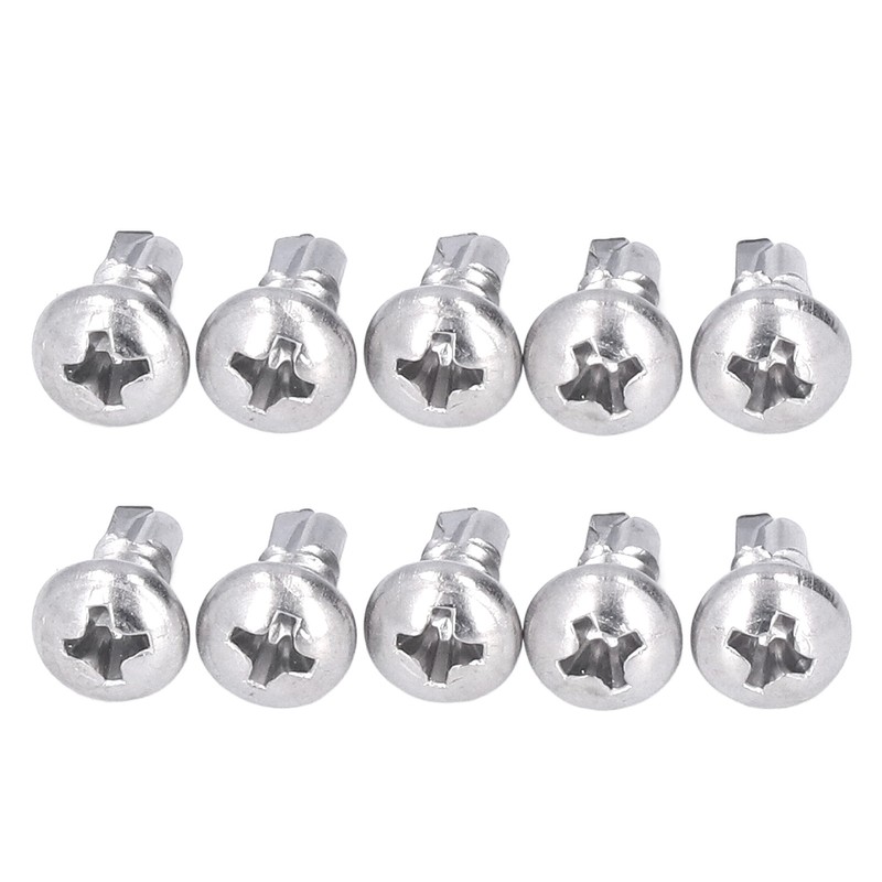 200Pcs Self Drilling Screw Stainless Steel Round Head M4.8x13 Fastener
