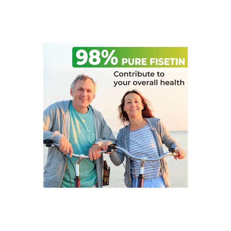 Fisetina 1200mg Inmunidad Salud Apoyo Cognitivo 60cap Sabor Sin Sabor