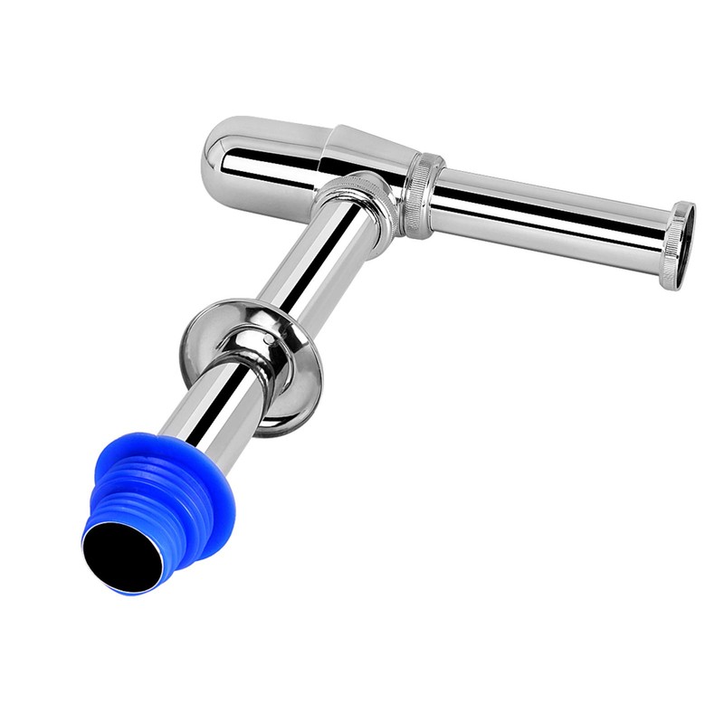 runmade Chrome Bathroom Basin Sink Bottle Trap Waste Pipe Adjustable