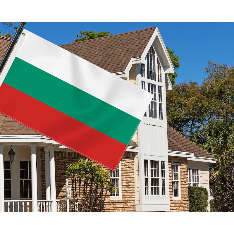 3×5 FT Bulgaria Flag, Large 75D Bulgarian National Outdoor Banner,Decor