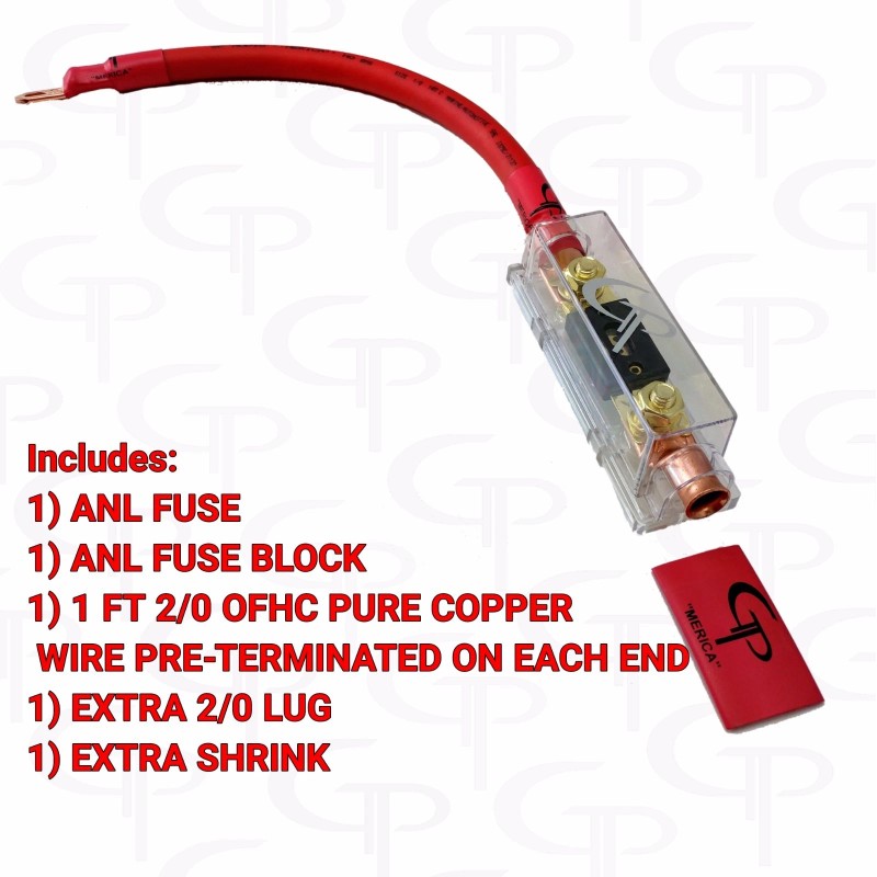 GP Audio 200 AMP ANL Fuse Holder INLINE Block BATTERY