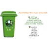Azatemgo Recycle Sticker for Bin 6 Pcs, Waterproof Anti-UV Trash