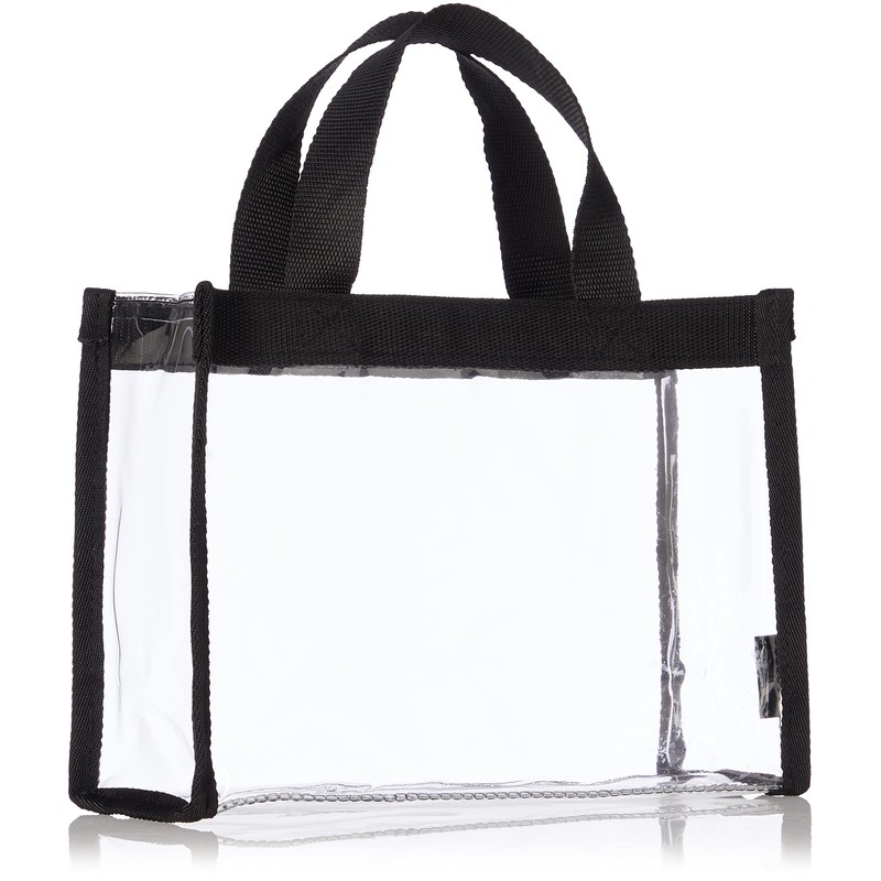 PB-3102 Vinyl Tote Bag, Small, Black Edge, Width 9.8 x