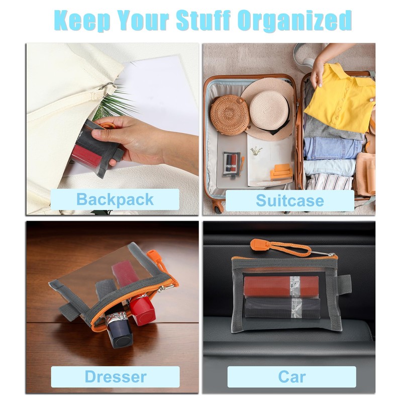 VOCOSTE Mini Zipper Mesh Bag Mesh Zipper Bag Storage Pouch