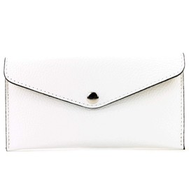 modamoda de - P03 Italian Women's Wallet Real Leather Long, White