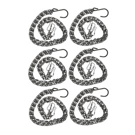 BESPORTBLE 6pcs Heavy Duty Hanging Basket Chains Weather Resistant Metal Replacement Links with Hooks for Planters Bird Feeders Garden Decor