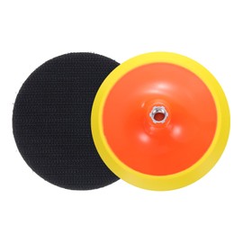 uxcell 7 Inch Hook and Loop Backing Sanding Pads with 5/8"-11 Thread for Diamond Sanding Finishing Polishing Buffing Pads, Yellow + Black 1pcs