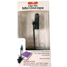 ScienceWiz Clip-On Microscope High Performance Microscope Convert Mobile device