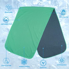 Cooling Towels for Neck and Face - Microfiber Chilly Towel Yoga Towel for Men or Women Ice Cold Towels for Yoga Gym Travel Camping Golf Football & Outdoor Sports