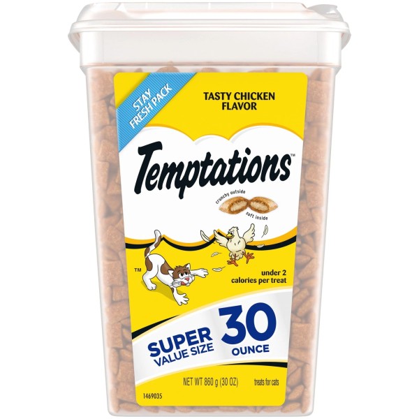 Unbranded Temptations Tasty Chicken Flavor Crunchy & Soft Cat Treats,