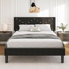 AYJOIR Queen Size Platform Bed Frame with Upholstered Headboard and