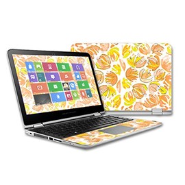 MightySkins Skin Compatible with HP Pavilion x360-13 (2015) Touch Laptop case wrap Cover Sticker Skins Yellow Petals