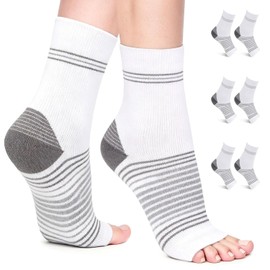 Calcetines de Compresión para Neuropatía, 3 Pares Tobilleras Deportivas de Compresión, Calcetines Fascitis Plantar para Alivio de Calma, Estabiliza el Tobillo, para Mejorar Circulación Sanguínea
