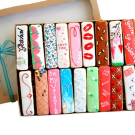 18 Pc. Valentine’s Day Cookie Stick Boxed Gift Set! Surprise your loved one with Cookie Love! Sugary Reveal, Birthday Trip Sweets, Going Away Gift!