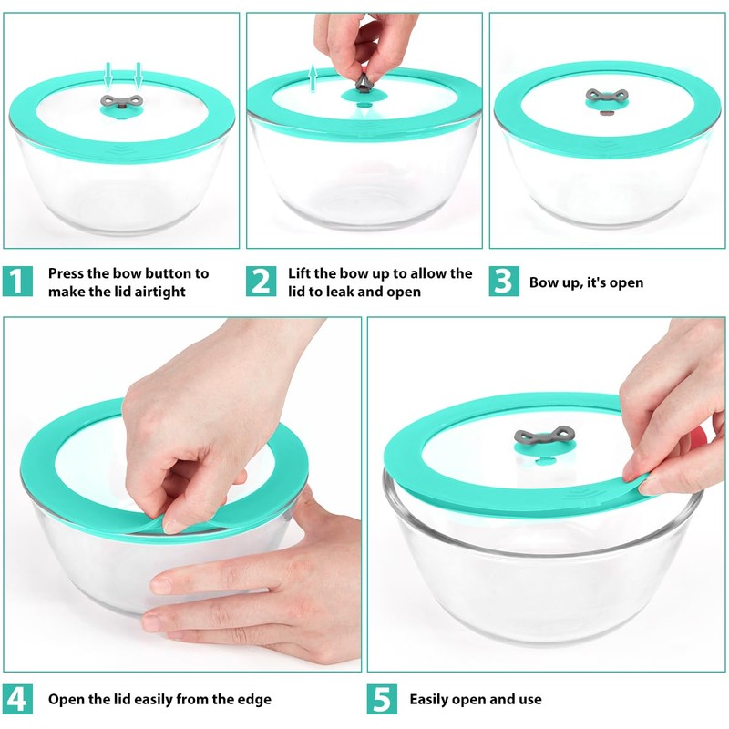 4 Pack Replacement Lids for Pyrex 7200-PC 2 Cup Glass