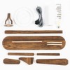 HROOME Cool Decorative Tall Floor Lamp Wood Swing Arm Standing