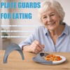 Plate Guard, Silicone Plate Guards for Eating, Dining Aids (Blue)