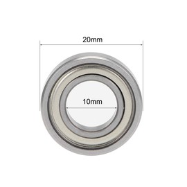 TA-VIGOR 4Pcs MR2010ZZ Deep Groove Ball Bearings, Z2 10mm x 20mm x 6mm Double Sealed Industrial Bearings, Chrome Steel Skateboard Bearings for Motor Electrical Instrument Equipment