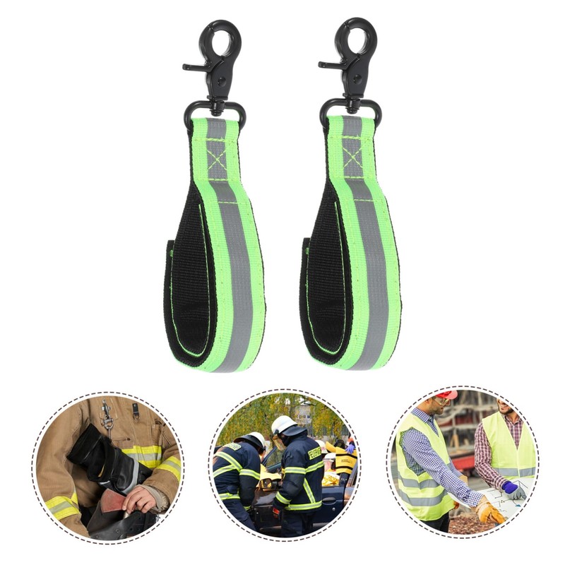 ULTECHNOVO 4pcs Firefighter Glove Straps Hook Keychain for Secure Storage
