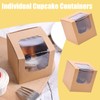VGOODALL 20PCS Cupcake Boxes, 3.5"x3.5"x3.5" Individual Cupcake Containers Pre-Assembled Containers