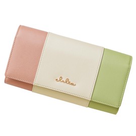 Cleria CL-17002 Women's Long Wallet, Large Capacity, Tricolor Riberte Series, Quinari