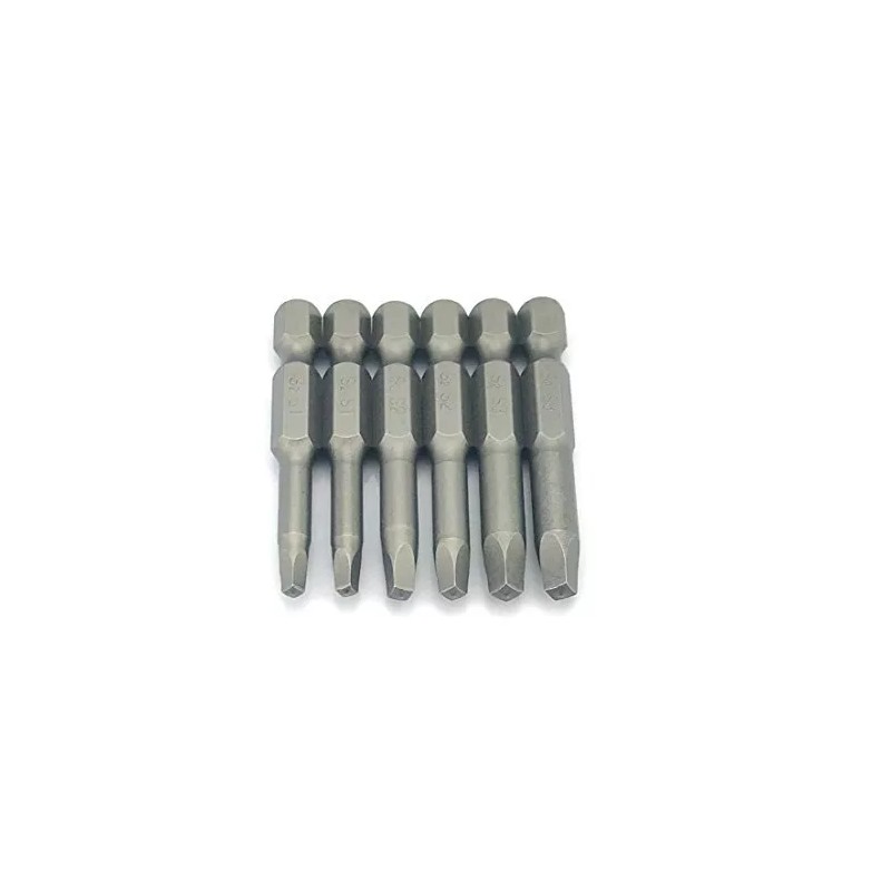 Silverhill Tools 6pc Square Drive Power Bit Set (SQ1, SQ2,