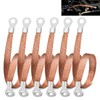 6 PCS Universal Automotive Braided Copper Ground Strap, 12 Inch