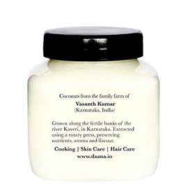 DAANA Aceite de Coco Orgánico para La Piel: Virgen Extra, Prensado En Frío (12 Oz)