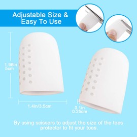 Zehenschutz GroßEr Zeh, 10 StüCk Gel Zehenkappen, zehenkappe atmungsaktiv großer zeh, gegen Blasenbildung und Schwielen | Zehenpolster Zehenpflaster Zehentrenner FüR GroßE Zehen.