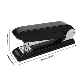 Eagle Booklet and Pamphlet Stapler, Swing-Arm Stapler, 360 Degree Rotate Desk Staplers, 12 Sheet Capacity, All-Metal Construction, Black