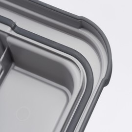 Curver Set of 3 Small Latch PRO 17QT Heavy Duty, Water Resistant Plastic Organization and Storage Box with Extra Capacity Latching Lid, Transparent Grey