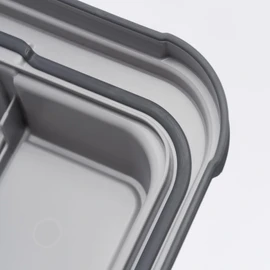 Curver Set of 3 Small Latch PRO 17QT Heavy Duty, Water Resistant Plastic Organization and Storage Box with Extra Capacity Latching Lid, Transparent Grey