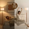 SIBRILLE 62" Mid Century Modern Wood Floor Lamp with Remote