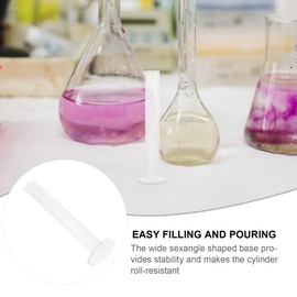 Baluue Plastic Graduated Measuring Cylinder for Laboratory and Home Use Stable Base Easy Filling and Pouring Accurate Measurements with Non-wetting Interior