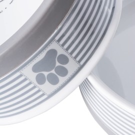 Bone Dry Paw & Patch Ceramic Pet Collection, Medium Bowl, 6x2", Gray