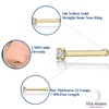 Lavari - 14K Yellow Gold 2mm White Cubic Zirconium Nose