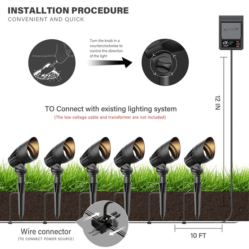 Malibu Outdoor Low Voltage Landscape Light 50 Watt Halogen Spotlights