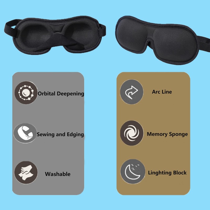 AOOTUERL Breathable 3D Sleeping Mask, Soft Eye Mask, Sleeping Masks,