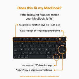 UPPERCASE GhostCover Original Premium Ultra Thin Keyboard Cover Protector, Compatible with 2025 2024 2023 2022 2021 M4/M3/M2/M1 Pro/Max MacBook Pro 14/16, M4/M3/M2 MacBook Air 13/15, US ANSI Layout, Clear